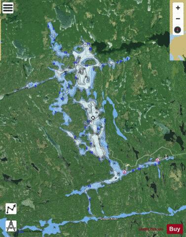Go Home Lake depth contour Map - i-Boating App - Satellite