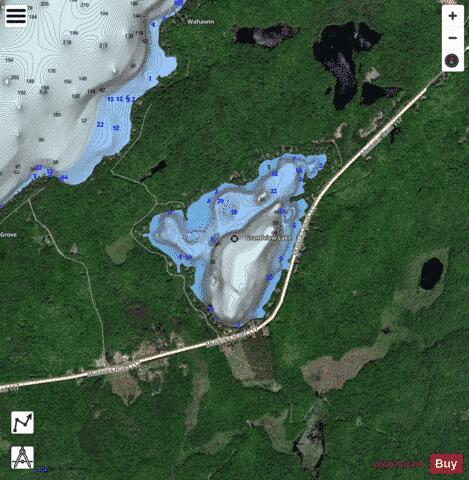 Grandview Lake depth contour Map - i-Boating App - Satellite