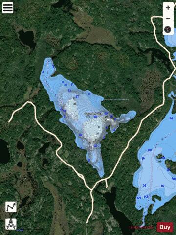 Grundy Lake depth contour Map - i-Boating App - Satellite