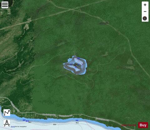 High Lake Widdifield depth contour Map - i-Boating App - Satellite