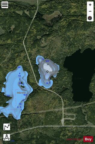 Hoard Lake depth contour Map - i-Boating App - Satellite