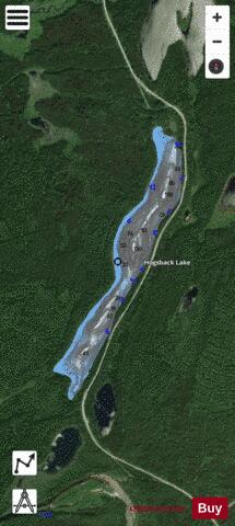 Hogsback Lake depth contour Map - i-Boating App - Satellite