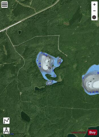 Hook Lake # 27 depth contour Map - i-Boating App - Satellite