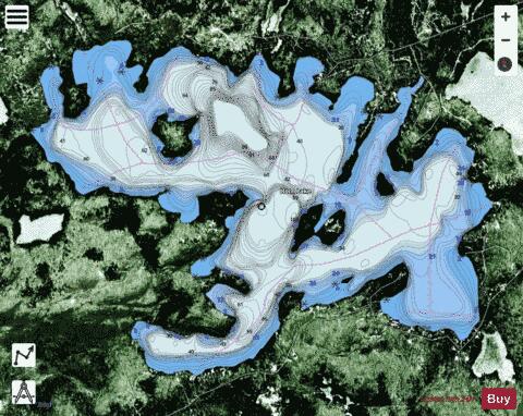 Horn Lake depth contour Map - i-Boating App - Satellite