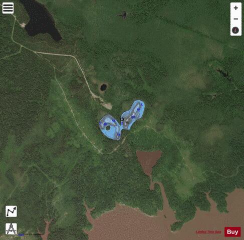 Island Lake Teefy Edwards depth contour Map - i-Boating App - Satellite