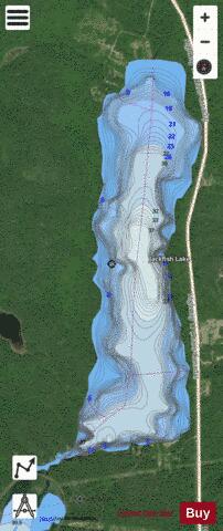 Jackfish Lake depth contour Map - i-Boating App - Satellite