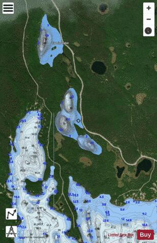 Jessup Lake Nordica depth contour Map - i-Boating App - Satellite