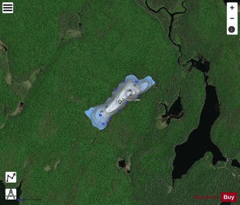 Kathlyn Lake depth contour Map - i-Boating App - Satellite