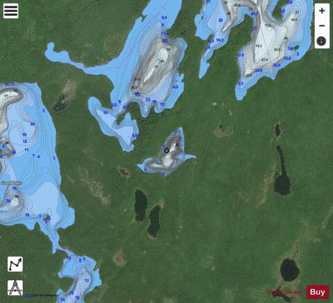 Kevin Lake depth contour Map - i-Boating App - Satellite