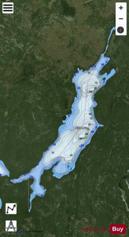 Kitt Lake depth contour Map - i-Boating App - Satellite
