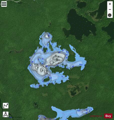 Lake No 24 District 44 depth contour Map - i-Boating App - Satellite