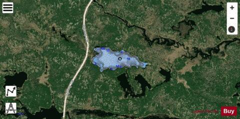 Lake No 2 North Shore depth contour Map - i-Boating App - Satellite
