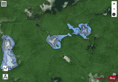 Lake No 9 Jarvis depth contour Map - i-Boating App - Satellite