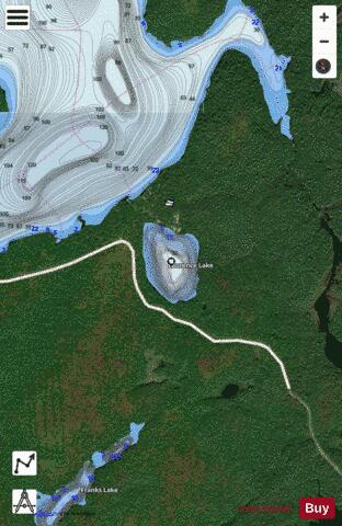 Laurence Lake depth contour Map - i-Boating App - Satellite