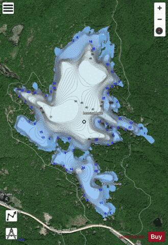 Leonard Lake depth contour Map - i-Boating App - Satellite