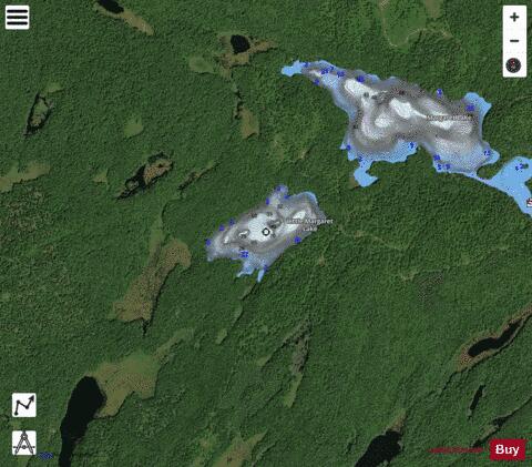 Little Margaret Lake depth contour Map - i-Boating App - Satellite
