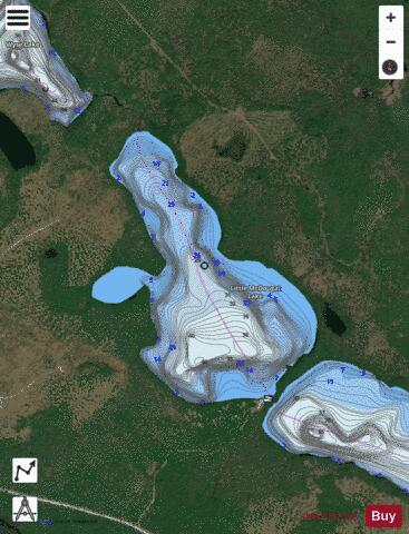 Little Mcdougal Lake depth contour Map - i-Boating App - Satellite