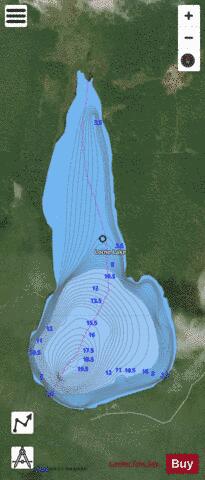 Lorne Lake depth contour Map - i-Boating App - Satellite