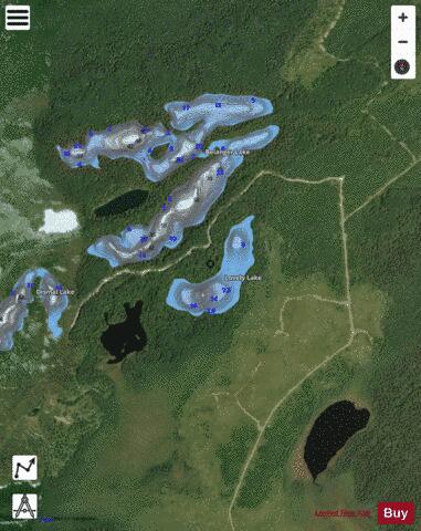 Lovely Lake / Lake # 7 depth contour Map - i-Boating App - Satellite
