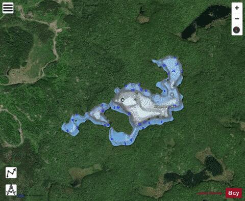Mclander Lake depth contour Map - i-Boating App - Satellite