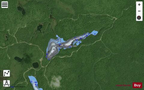 Metivier Lake depth contour Map - i-Boating App - Satellite