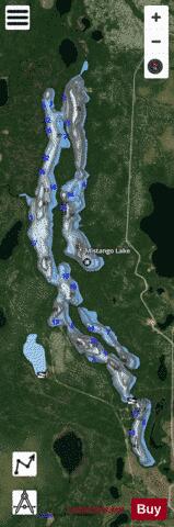 Mistango Lake depth contour Map - i-Boating App - Satellite