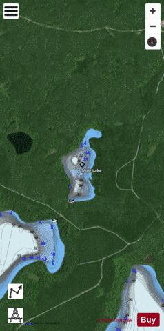 Mole Lake depth contour Map - i-Boating App - Satellite