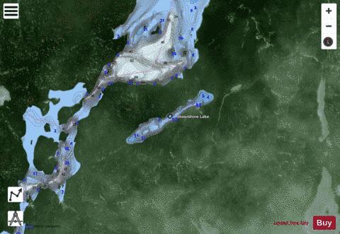 Moonshine Lake depth contour Map - i-Boating App - Satellite