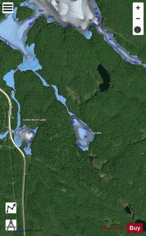 Mouse Lake depth contour Map - i-Boating App - Satellite