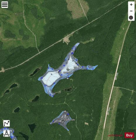 Myrtle Lake depth contour Map - i-Boating App - Satellite