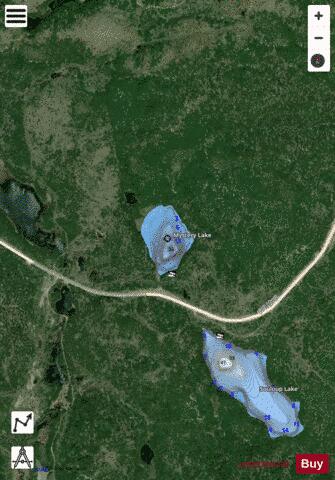 Mystery Lake depth contour Map - i-Boating App - Satellite