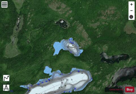Nameless Lake depth contour Map - i-Boating App - Satellite
