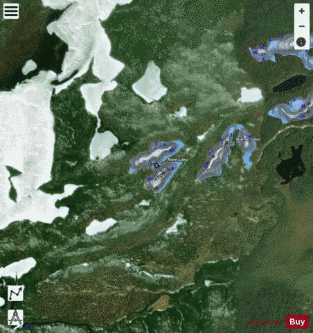Norn Lake depth contour Map - i-Boating App - Satellite