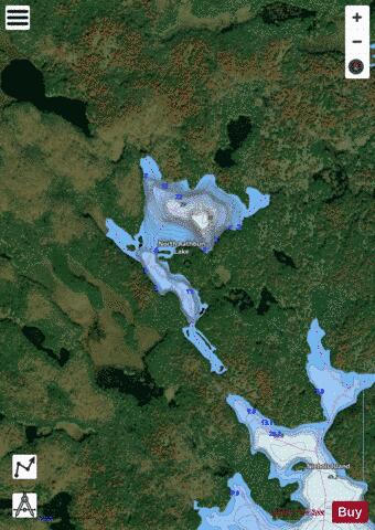 North Rathbun Lake depth contour Map - i-Boating App - Satellite