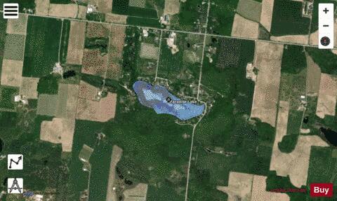 Paradise Lake depth contour Map - i-Boating App - Satellite