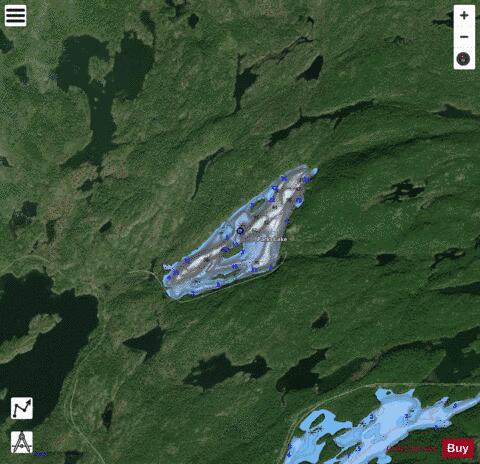 Parks Lake depth contour Map - i-Boating App - Satellite