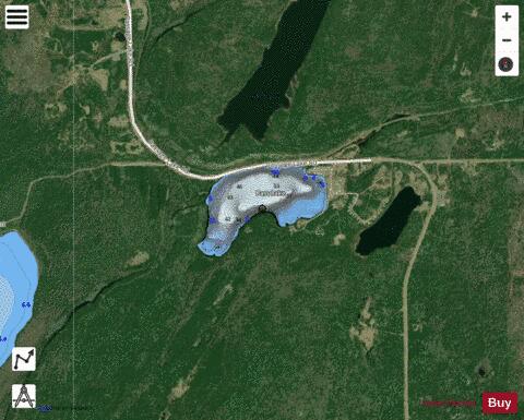 Pass Lake / Sibley Lake depth contour Map - i-Boating App - Satellite