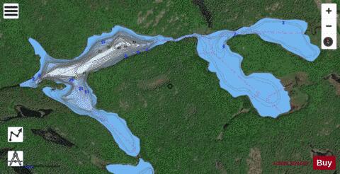 Partridge Lake depth contour Map - i-Boating App - Satellite