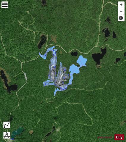Pipe Lake depth contour Map - i-Boating App - Satellite