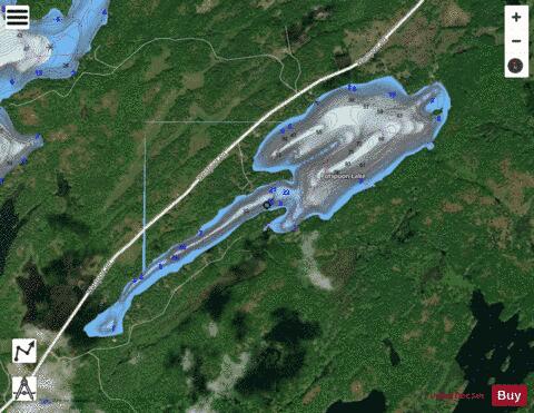 Potspoon Lake depth contour Map - i-Boating App - Satellite