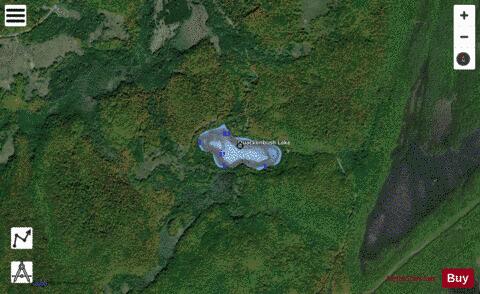 Quackenbush Lake depth contour Map - i-Boating App - Satellite
