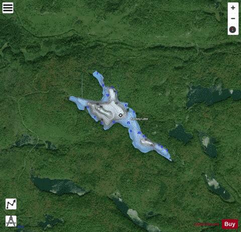 Rackey Lake depth contour Map - i-Boating App - Satellite