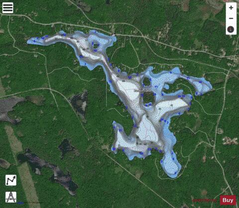 Rankin Lake depth contour Map - i-Boating App - Satellite