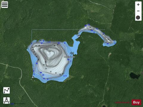 Redpine Lake depth contour Map - i-Boating App - Satellite