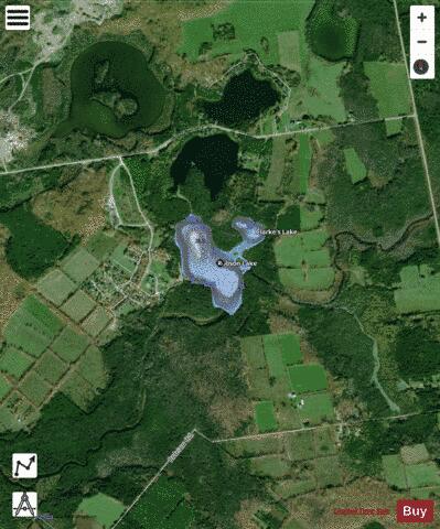 Robson Lake / Clarkes Lake depth contour Map - i-Boating App - Satellite