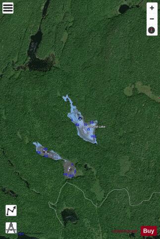 Ronald Lake depth contour Map - i-Boating App - Satellite