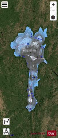 Roosevelt Lake depth contour Map - i-Boating App - Satellite