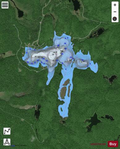 Sausage Lake depth contour Map - i-Boating App - Satellite