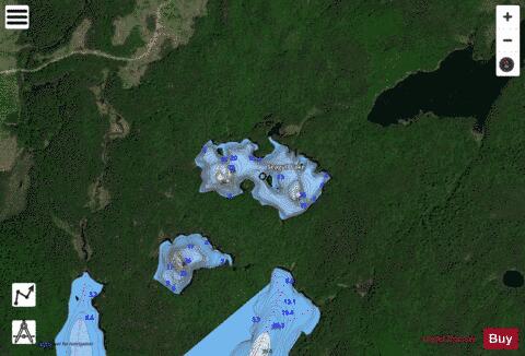 Seagull Lake depth contour Map - i-Boating App - Satellite