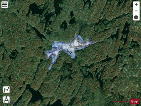 Shark Lake depth contour Map - i-Boating App - Satellite